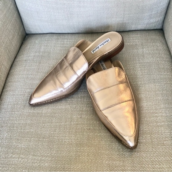Charles David metalic rose gold pointed toe flats size 6.5 - Picture 1 of 9
